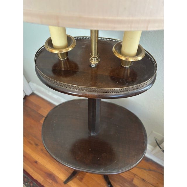 1990s Neoclassical Frederick Cooper Candlestick Lamp Table For Sale In Kansas City - Image 6 of 12