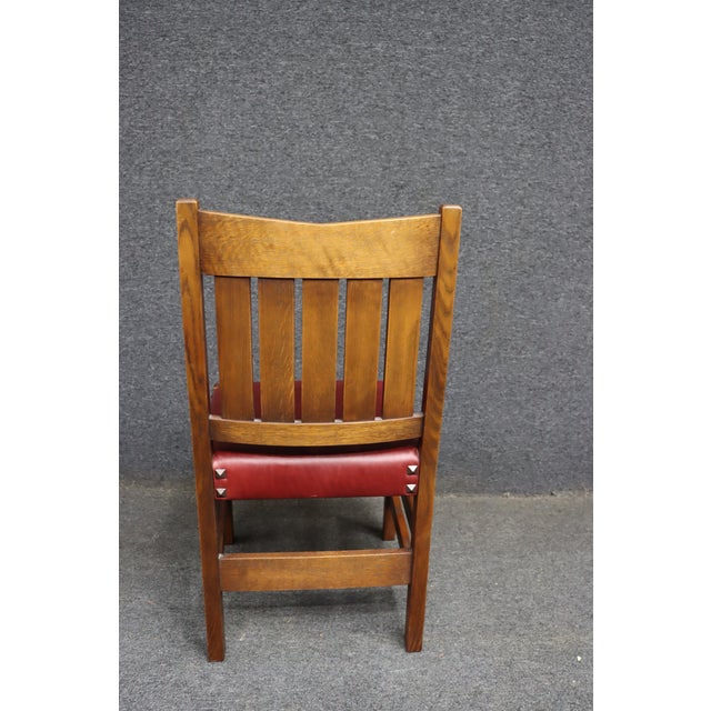 Warren Hile Studios Mission Oak Arts & Crafts Desk Chair For Sale - Image 12 of 12