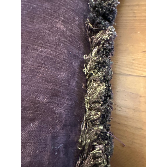 Textile Vintage Silk and Velvet Damask Pillow For Sale - Image 7 of 9