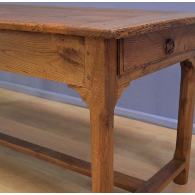 Brown Farmhouse Table in Ash and Oak, 19th Century For Sale - Image 8 of 17