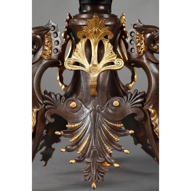 Large 19th Century Bronze Candelabra, Set of 2 For Sale - Image 10 of 18