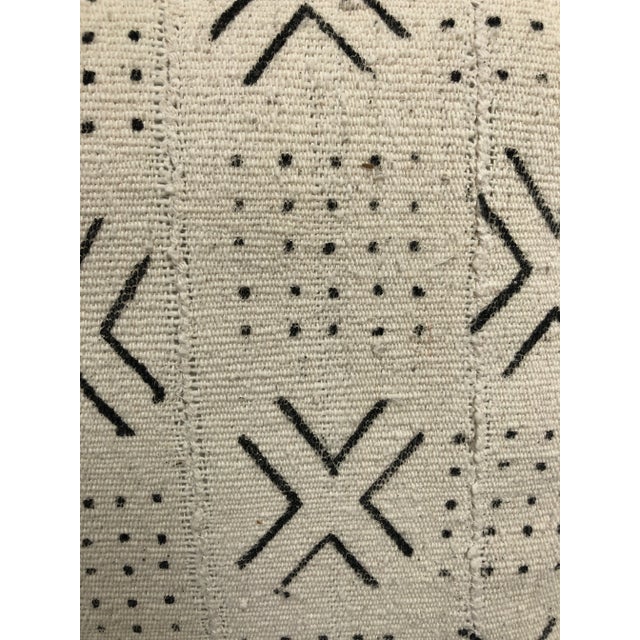Contemporary African Mud Cloth Custom Euro Size Pillow For Sale - Image 3 of 7