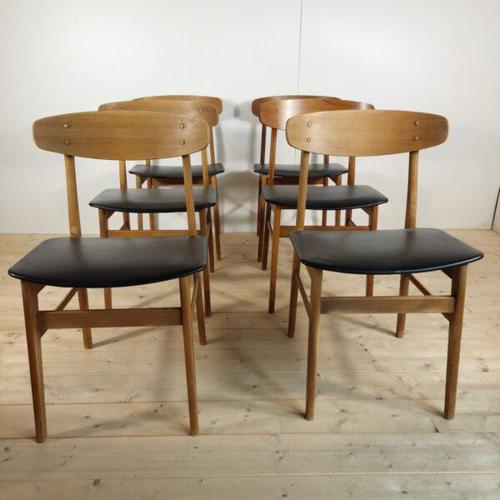 Set of Six Teak Chairs - Denmark (1960s)
