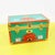Green Metal Chest with Circus Decoration and Orange Edges For Sale - Image 8 of 8
