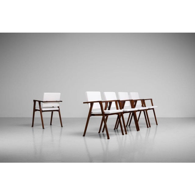 Wood Luisa Armchairs attributed to Franco Albini for Poggi, Italy, 1955, Set of 8 For Sale - Image 7 of 18