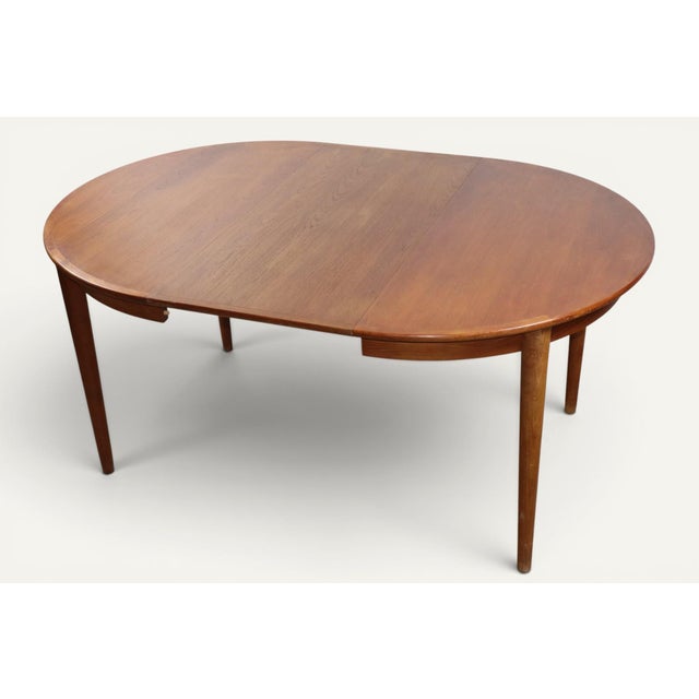 Danish Extendable Round Teak Dining Table, 1960s For Sale - Image 10 of 18