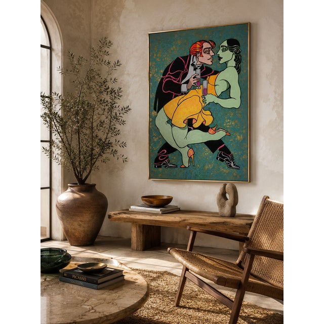 “Champagne Affair” Signed limited edition serigraph by Brazilian artist Juarez Machado. Known for his elegant and...