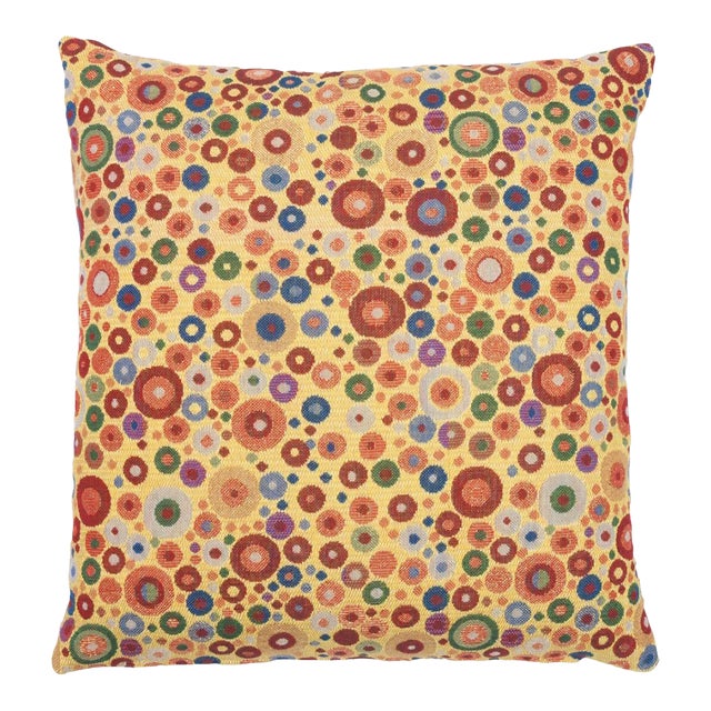 Klimt Circles Tapestry Cushion With Feather Filler - 46x46cm (18"x18") For Sale