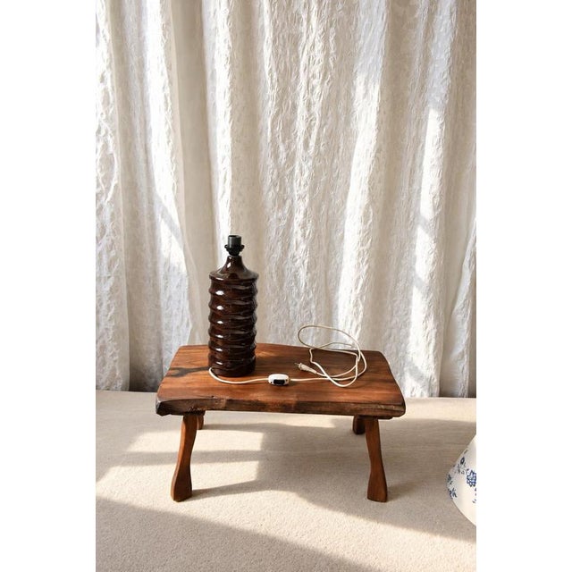 Sculptural Ribbed Ceramic Table Lamp, Hungary, 1970s For Sale - Image 6 of 9