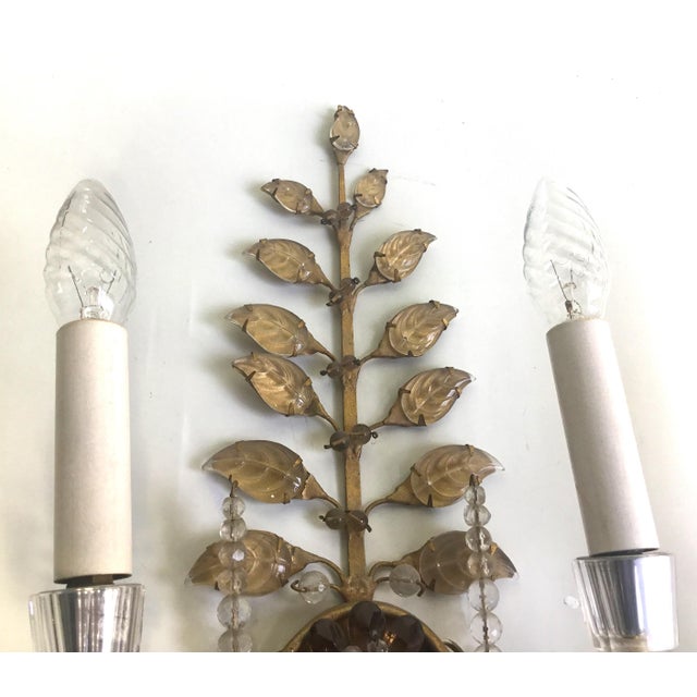 Vintage Gilded Wall Lights by Banci Firenze, 1960s, Set of 2 For Sale - Image 9 of 13