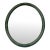 Vintage 1930s Beveled Oval Mirror Hand Painted Naive Folk Art Frame For Sale