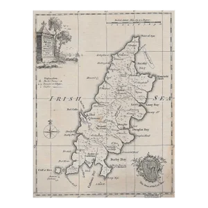 Antique English Map of Isle of Man by Thomas Kitchin