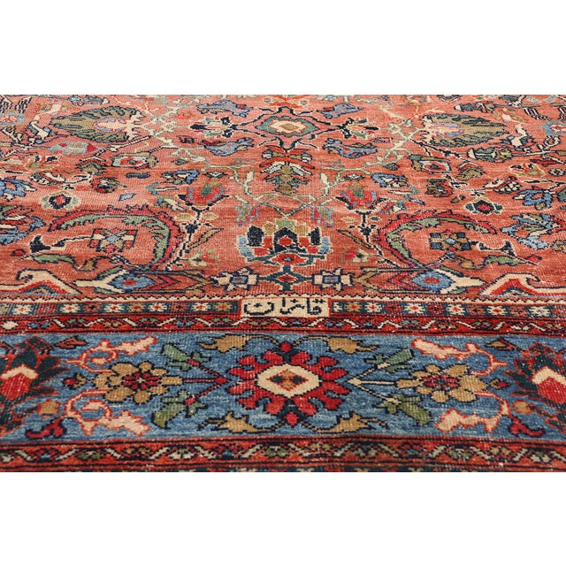 Early 20th Century Signed Antique Persian Sultanabad Rug - 10'00 X 17'06 For Sale - Image 5 of 9