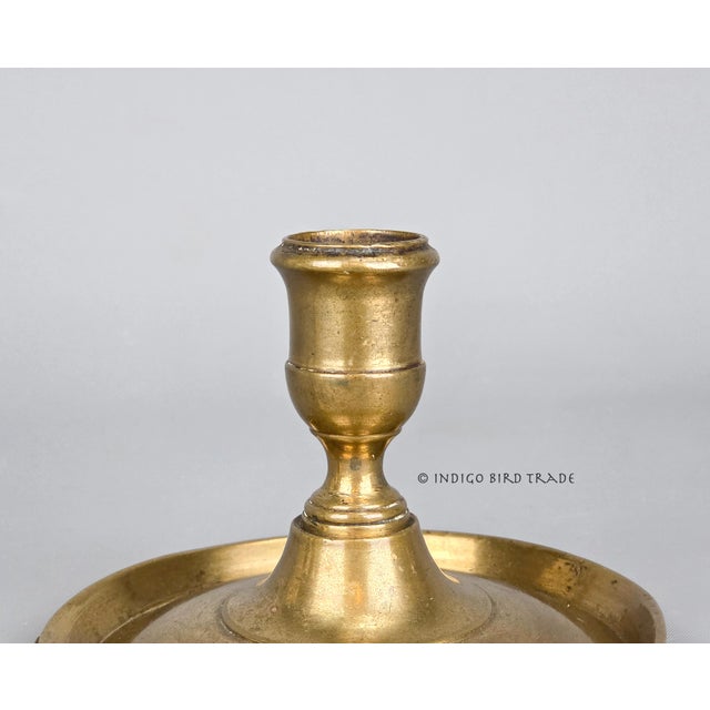 Antique French Bronze Candlestick Holder With Long Handle For Sale - Image 4 of 8