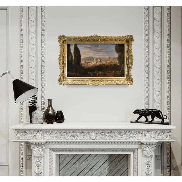 Tuscan School Artist, Landscape View of Florence, 1790, Oil on Canvas, Framed For Sale - Image 10 of 12