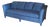 New Custom Designer Sofa Sky Blue Damask & Wood Frame For Sale