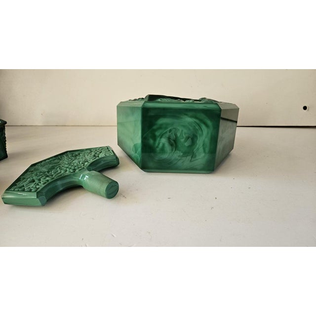 Green Art Deco Malachite Liqueur Set, 1930s, Set of 8 For Sale - Image 8 of 12