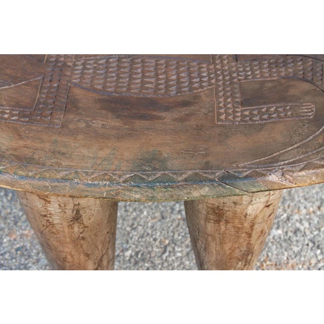 Brown Carved Lizard African Senufo Table For Sale - Image 8 of 10