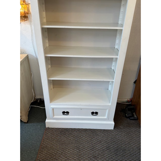 Contemporary Contemporary Bookshelf With Drawer, White For Sale - Image 3 of 12