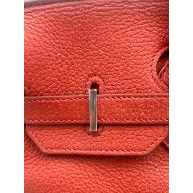 Hermès Red Birkin Bag 35 Togo Leather 2009 For Sale - Image 9 of 12