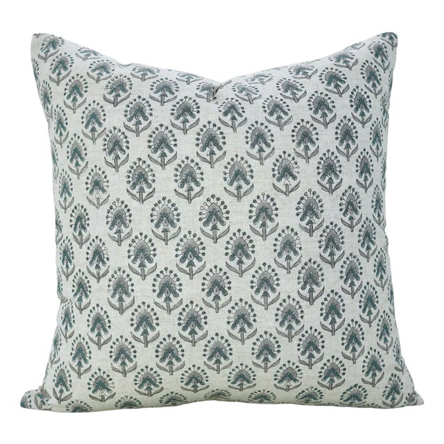 Fabdivine Handcrafted Pillow Cover 24x24 Inch Block Print - Gurukul For Sale