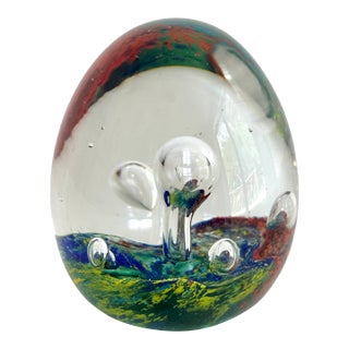 1980s Art Glass Paper Weight For Sale