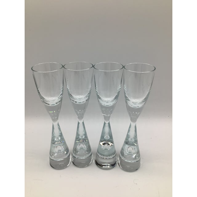 Glass 50’s Holmegaard Denmark Princess Teardrop Crystal Cordial Flutes by Bent Severin - Set of 8 For Sale - Image 7 of 9
