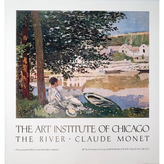 Claude Monet The Art Institute of Chicago "The River" Lithographic Poster For Sale