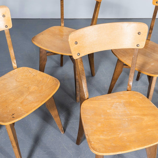 Vintage French Chapel Dining Chairs, 1950s, Set of 6 For Sale - Image 10 of 11