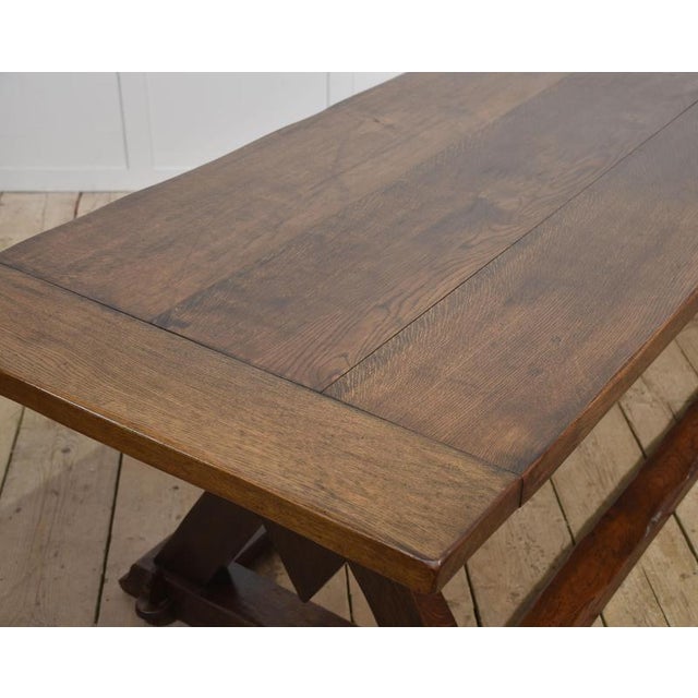 Oak Refectory Table, 1890s For Sale - Image 6 of 12