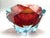 Glass Murano Glass Sommerso Diamond-Shaped Ashtray, 1960s For Sale - Image 7 of 11