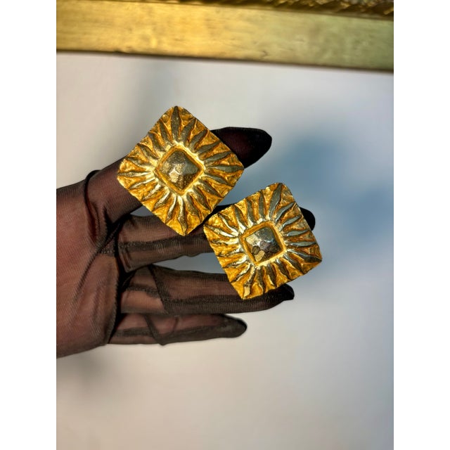Vintage Earrings Clips by Jean Patou, 1980s, Set of 2 For Sale - Image 10 of 13