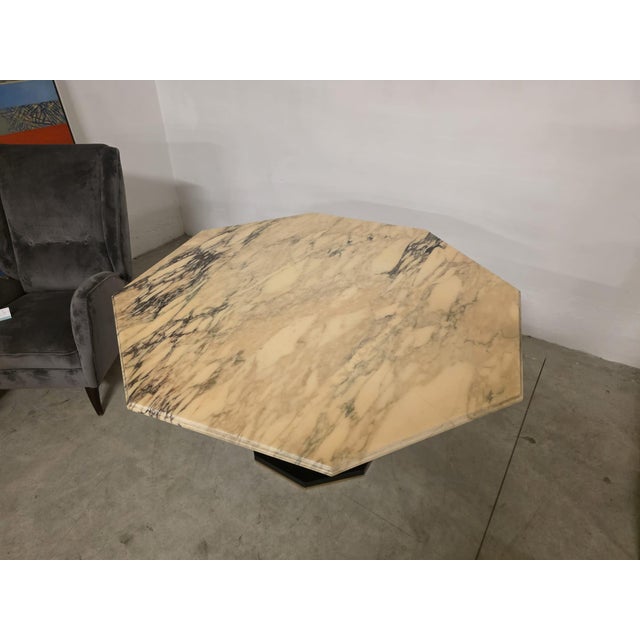 Octagonal Marble Table, 1970s For Sale - Image 3 of 5