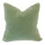 Plush 24" Celadon Down Filled Mohair Pillow For Sale