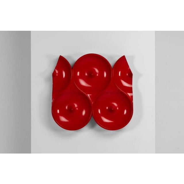 Red Joaquim Tenreiro, Wall Sculpture, 1984, Paint For Sale - Image 8 of 18