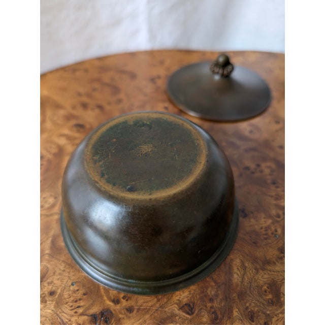 Metal Art Deco Bronze Pot by Just Andersen, 1930s For Sale - Image 7 of 10