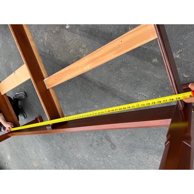 Henkel-Harris King Size Wild Black Cherry Pencil Four-Poster Bed Frame For Sale - Image 14 of 18
