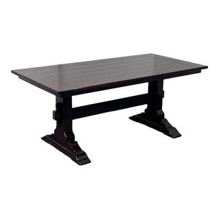 Bausman & Co. McRae Hinkley Country English Trestle Table For Sale