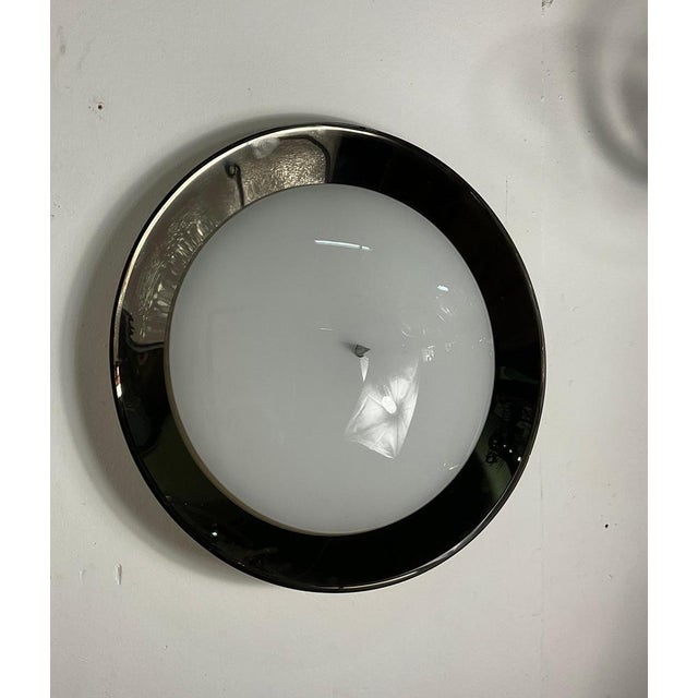 1970s Metal and Glass Ceiling Light by Bruno Gatta for Stilnovo, 1970 For Sale - Image 5 of 18