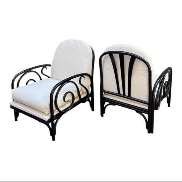 Vintage Italian Armchairs in Beech, 1950, Set of 2 For Sale - Image 4 of 10