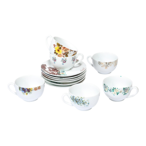 Porcelain Erotic Coffee/Tea Set of Six Cups & Saucers After Tom of Finland