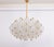 Large Frosted Glass and Brass Chandelier from Kinkeldey, Germany, 1970s For Sale - Image 6 of 18