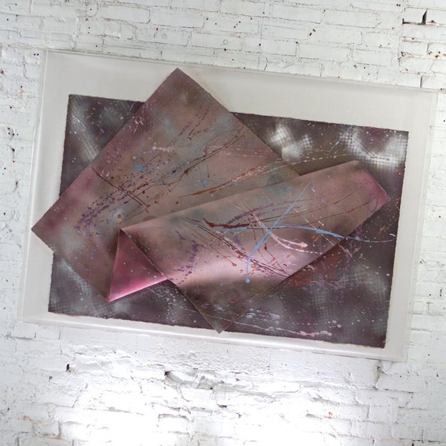 Incredible Late 20th Century Postmodern Contemporary Abstract signed Mixed Media large scale 3D collage by artist Martha...