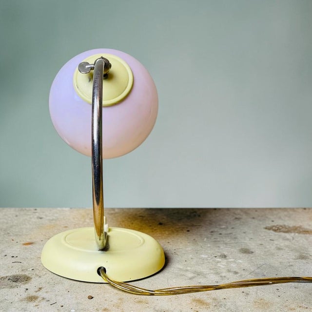 Mid-Century Modern Mid-Century Modern Portuguese Pink Glass Table Lamp or Wall Sconce, 1960s For Sale - Image 3 of 13