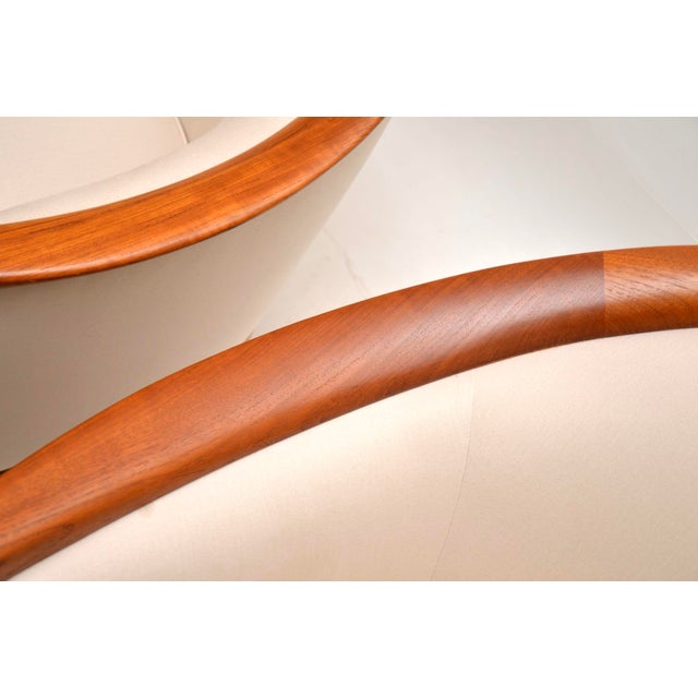 Vintage Swedish Teak Armchairs by Bertil Fridhagen for Bröderna Andersson, 1960, Set of 2 For Sale - Image 10 of 12