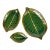 1990s Vintage Coastal Boho Chic Trompe L’Oeil Banana Leaf Earthenware Serving Dishes - Set of 3 For Sale