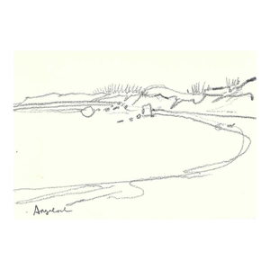 1950s Robert Angeloch Coastal Drawing