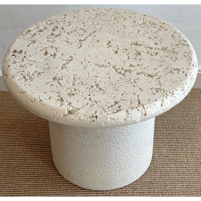 Mid-Century Modern Coquina Stone Style Tiered Table, C. 1970s For Sale - Image 3 of 5