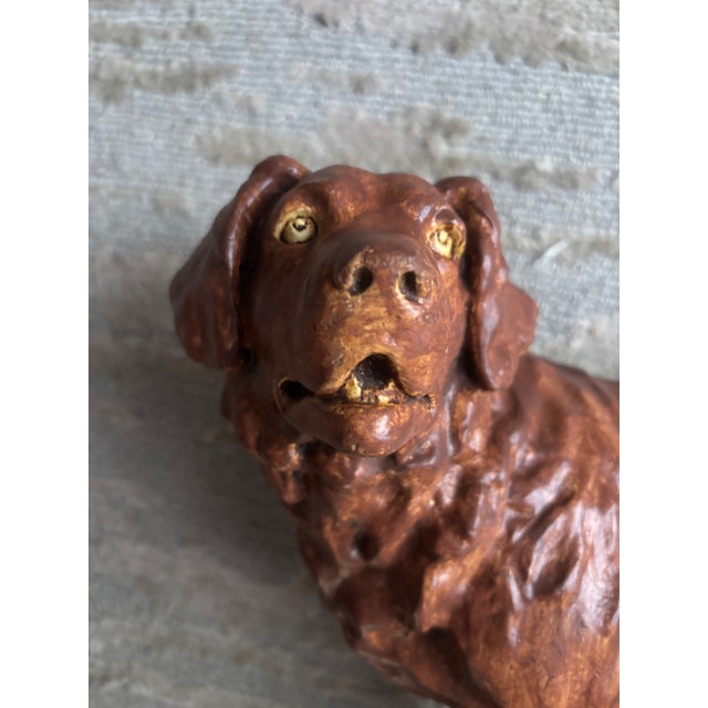 Plaster Sculpture of a Retriever or Setter. 50's For Sale - Image 12 of 16