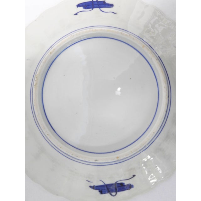 Orange Early 20th Century Hand-Painted Chinese Imari Charger Plate For Sale - Image 8 of 10